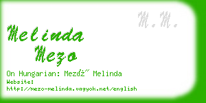 melinda mezo business card